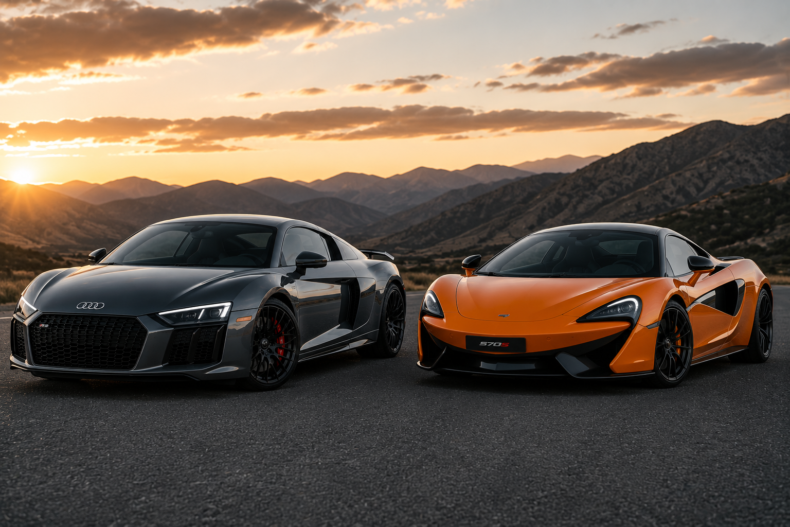 Audi R8 V10 vs McLaren 570S