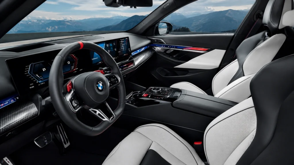 BMW M Cockpit with Mountain Views