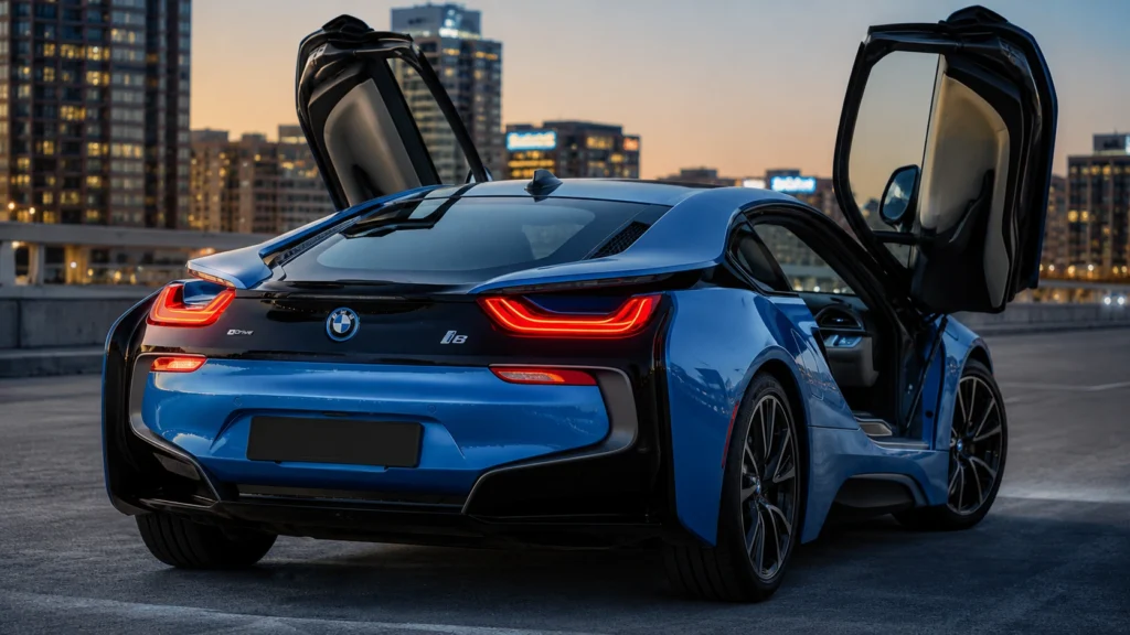 BMW i8 at Dusk with Butterfly Doors