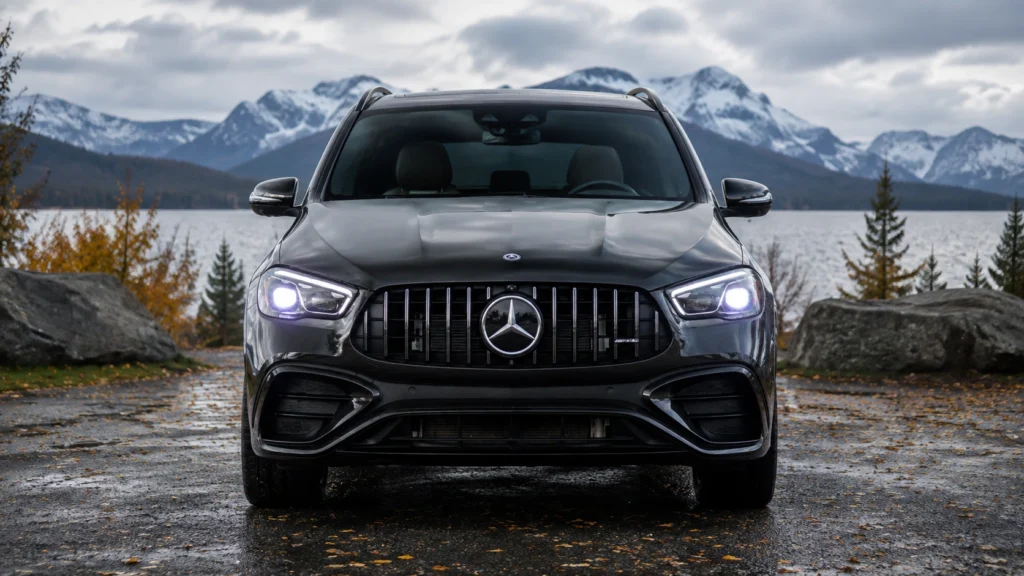 Mercedes-AMG SUV Beneath Snowy Peaks