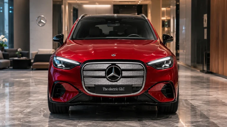 2027 Mercedes-Benz GLC front view in luxury showroom