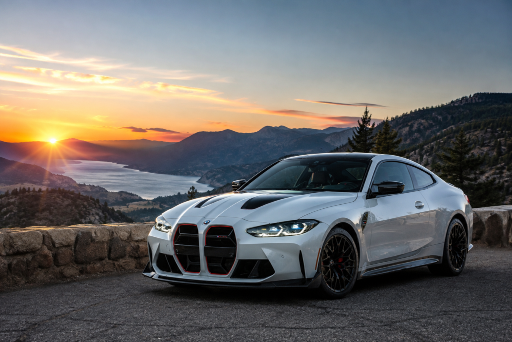 2026 BMW M4 on scenic mountain road