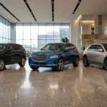 Lineup of the best SUVs for 2026 including compact, luxury, and electric models parked side by side.